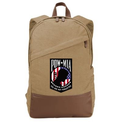 Pow Mia Usa Flag You Are Not Forgotten Cotton Canvas Backpack