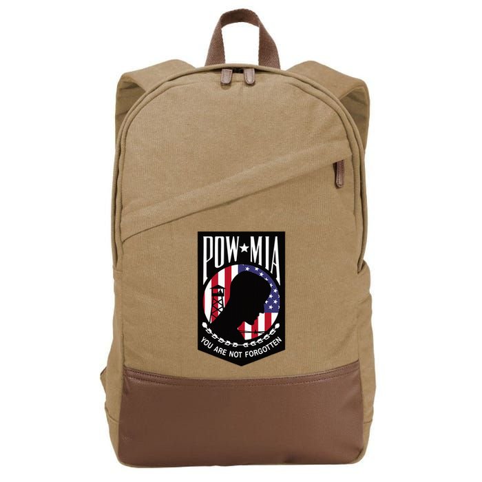 Pow Mia Usa Flag You Are Not Forgotten Cotton Canvas Backpack