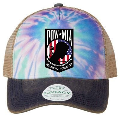 Pow Mia Usa Flag You Are Not Forgotten Legacy Tie Dye Trucker Hat
