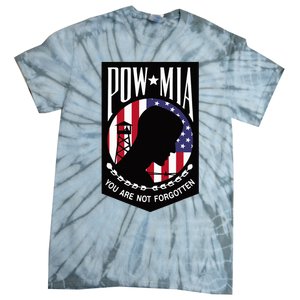 Pow Mia Usa Flag You Are Not Forgotten Tie-Dye T-Shirt