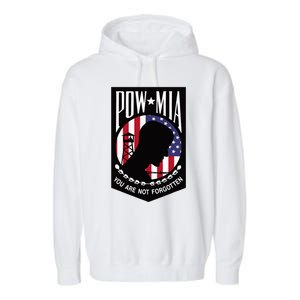 Pow Mia Usa Flag You Are Not Forgotten Garment-Dyed Fleece Hoodie