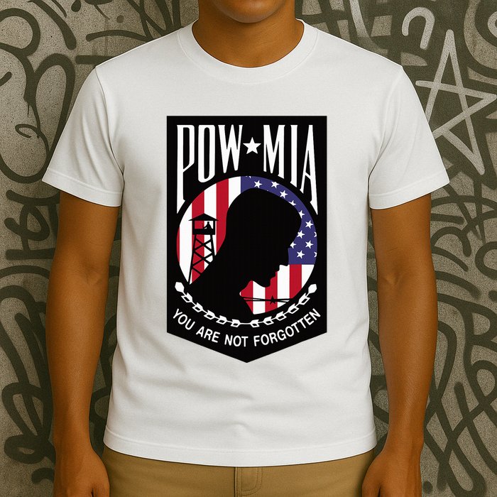 Pow Mia Usa Flag You Are Not Forgotten T-Shirt
