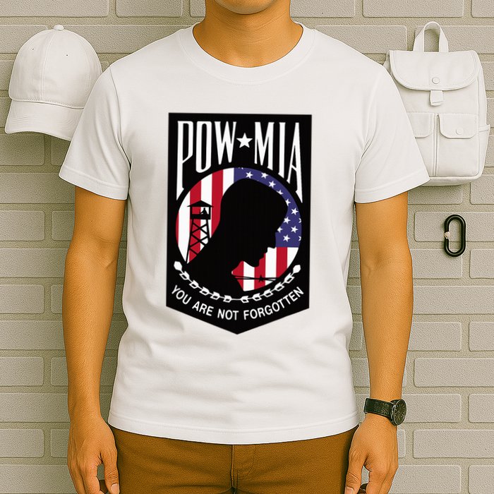 Pow Mia Usa Flag You Are Not Forgotten T-Shirt