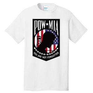 Pow Mia Usa Flag You Are Not Forgotten Tall T-Shirt