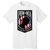 Pow Mia Usa Flag You Are Not Forgotten Tall T-Shirt