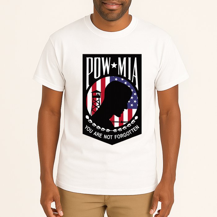 Pow Mia Usa Flag You Are Not Forgotten Tall T-Shirt