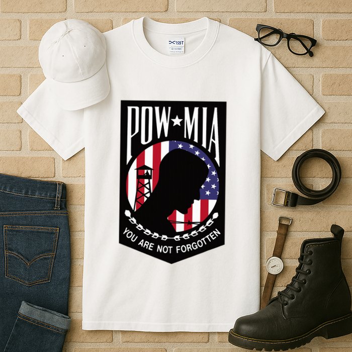 Pow Mia Usa Flag You Are Not Forgotten Tall T-Shirt