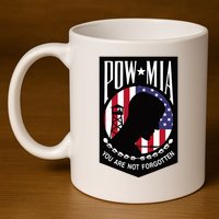 Pow Mia Usa Flag You Are Not Forgotten 11oz C Handle Ceramic Mug