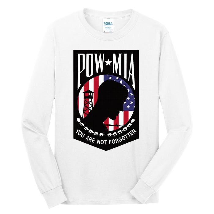 Pow Mia Usa Flag You Are Not Forgotten Tall Long Sleeve T-Shirt