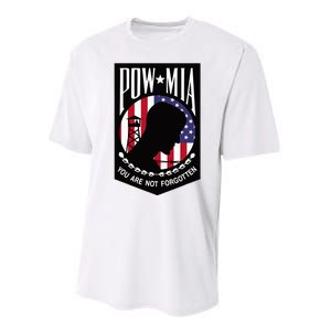 Pow Mia Usa Flag You Are Not Forgotten Performance Sprint T-Shirt