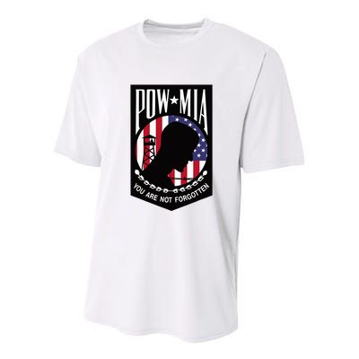 Pow Mia Usa Flag You Are Not Forgotten Youth Performance Sprint T-Shirt
