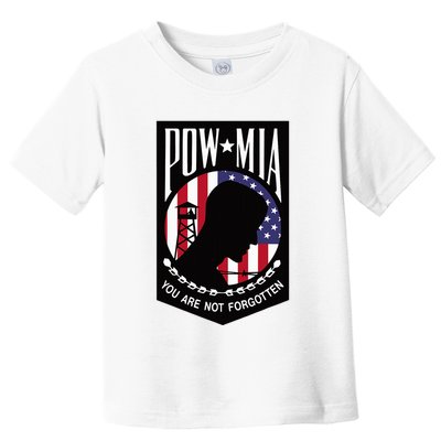 Pow Mia Usa Flag You Are Not Forgotten Toddler T-Shirt