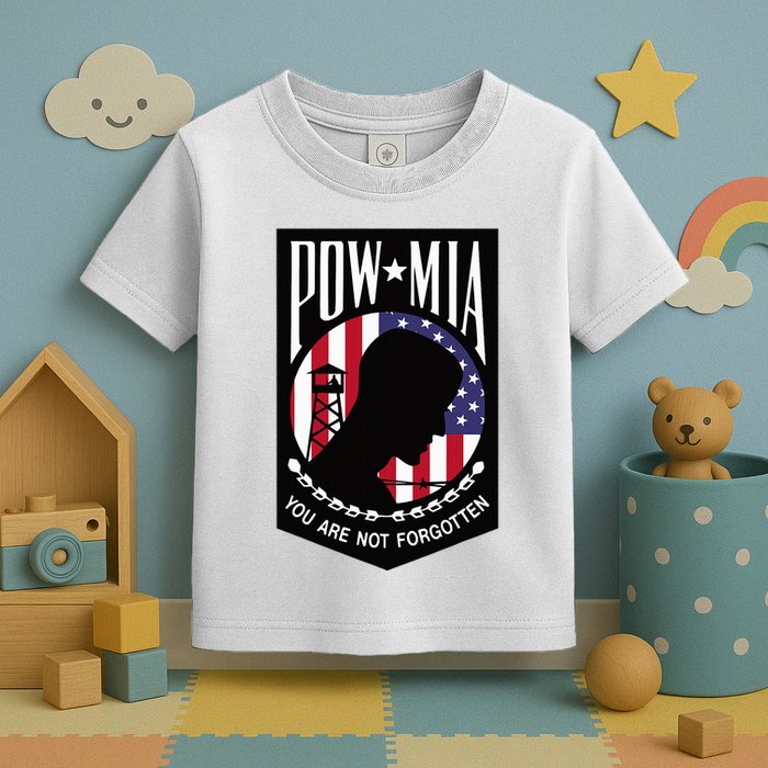 Pow Mia Usa Flag You Are Not Forgotten Toddler T-Shirt