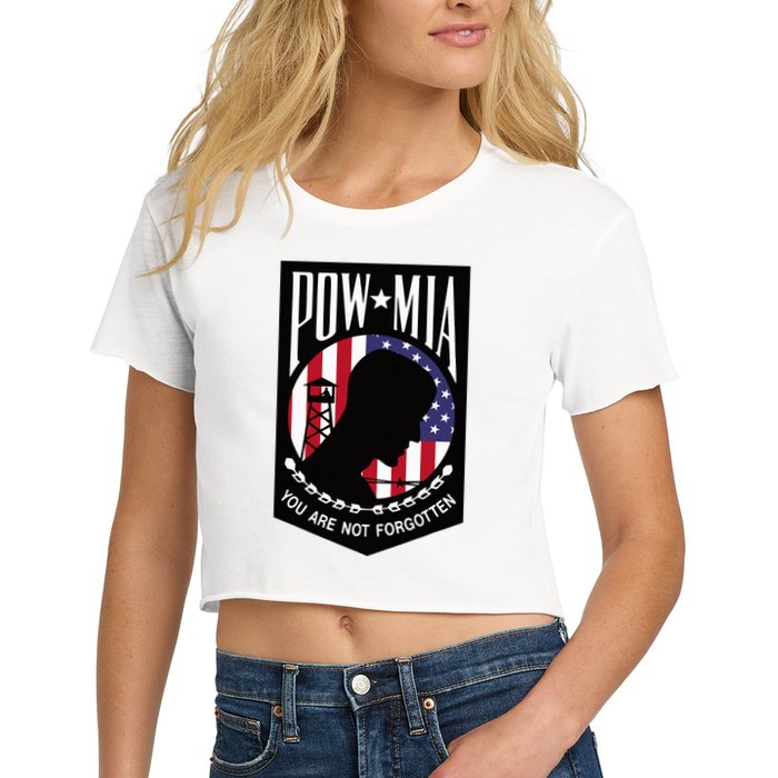Pow Mia Usa Flag You Are Not Forgotten Crop Top