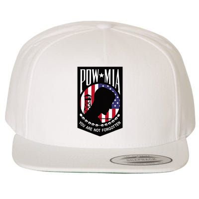 Pow Mia Usa Flag You Are Not Forgotten Wool Snapback Cap