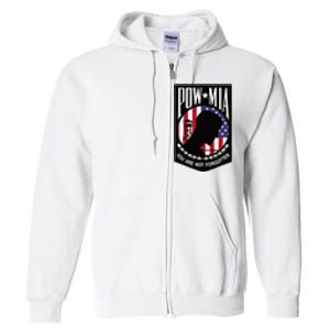 Pow Mia Usa Flag You Are Not Forgotten Full Zip Hoodie