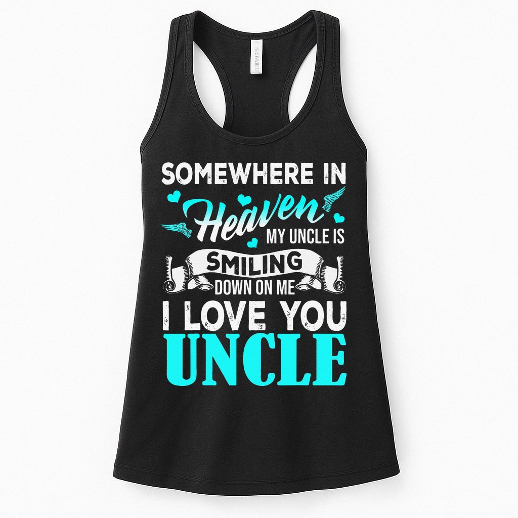 Proud My Uncle In Heaven Happy Fathers Day Proud Of Uncle Womens Tank Top