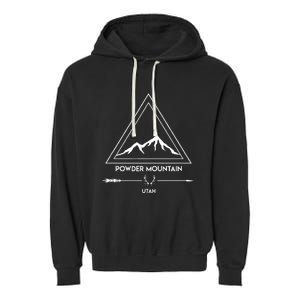 Powder Mountain Utah Ski Vacation Garment-Dyed Fleece Hoodie