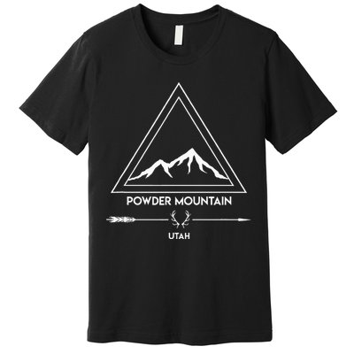 Powder Mountain Utah Ski Vacation Premium T-Shirt