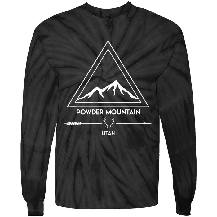 Powder Mountain Utah Ski Vacation Tie-Dye Long Sleeve Shirt