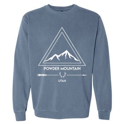 Powder Mountain Utah Ski Vacation Garment-Dyed Sweatshirt