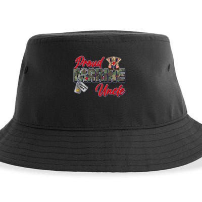 Proud Marine Uncle Personalize Dog Tags Sustainable Bucket Hat