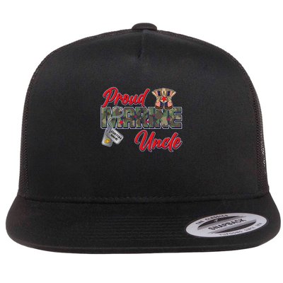 Proud Marine Uncle Personalize Dog Tags Flatbill Hat