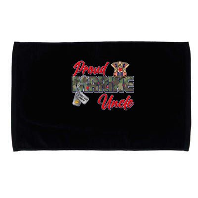 Proud Marine Uncle Personalize Dog Tags Microfiber Hand Towel