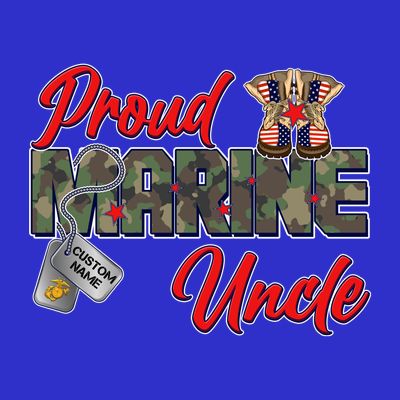 Proud Marine Uncle Personalize Dog Tags T-Shirt