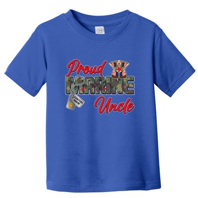 Proud Marine Uncle Personalize Dog Tags Toddler T-Shirt