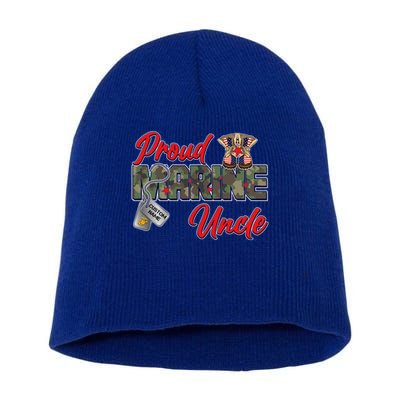 Proud Marine Uncle Personalize Dog Tags Short Acrylic Beanie