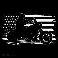 Patriotic Motorcycle Vintage American US Flag Biker Tank Top