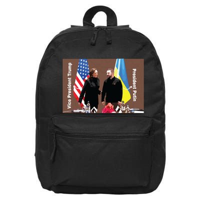 Political Meme Vice President Trump President Putin 16 in Basic Backpack