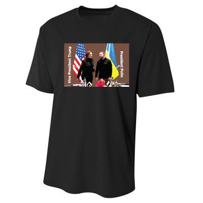 Political Meme Vice President Trump President Putin Performance Sprint T-Shirt