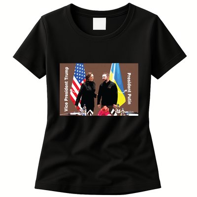 Political Meme Vice President Trump President Putin Womens T-Shirt