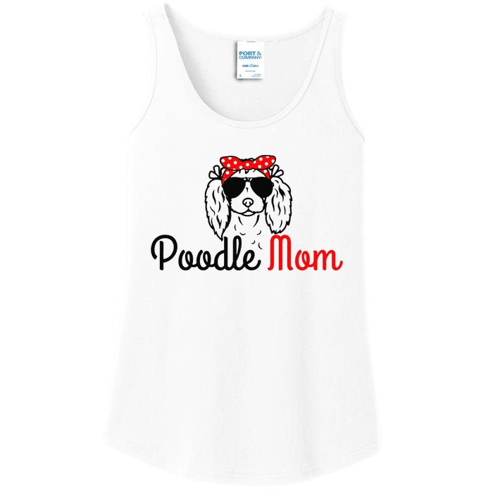 Poodle Mom Vintage Funny Cute Dog Poodle Mama Ladies Essential Tank