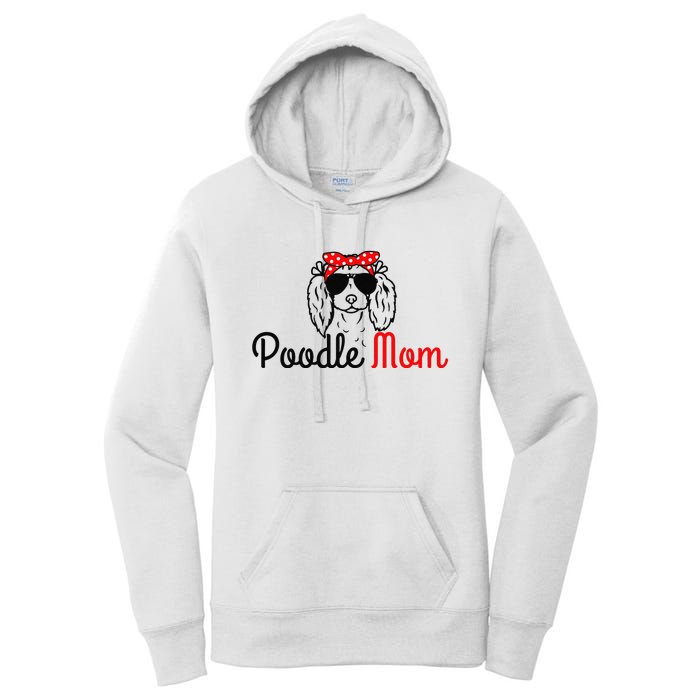 Poodle Mom Vintage Funny Cute Dog Poodle Mama Women's Pullover Hoodie