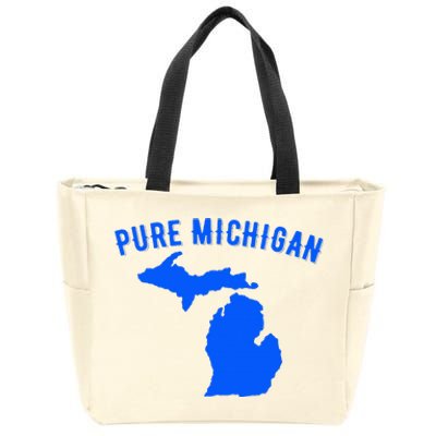 Pure Michigan Vacation Water Lake Fun Gift Idea Zip Tote Bag