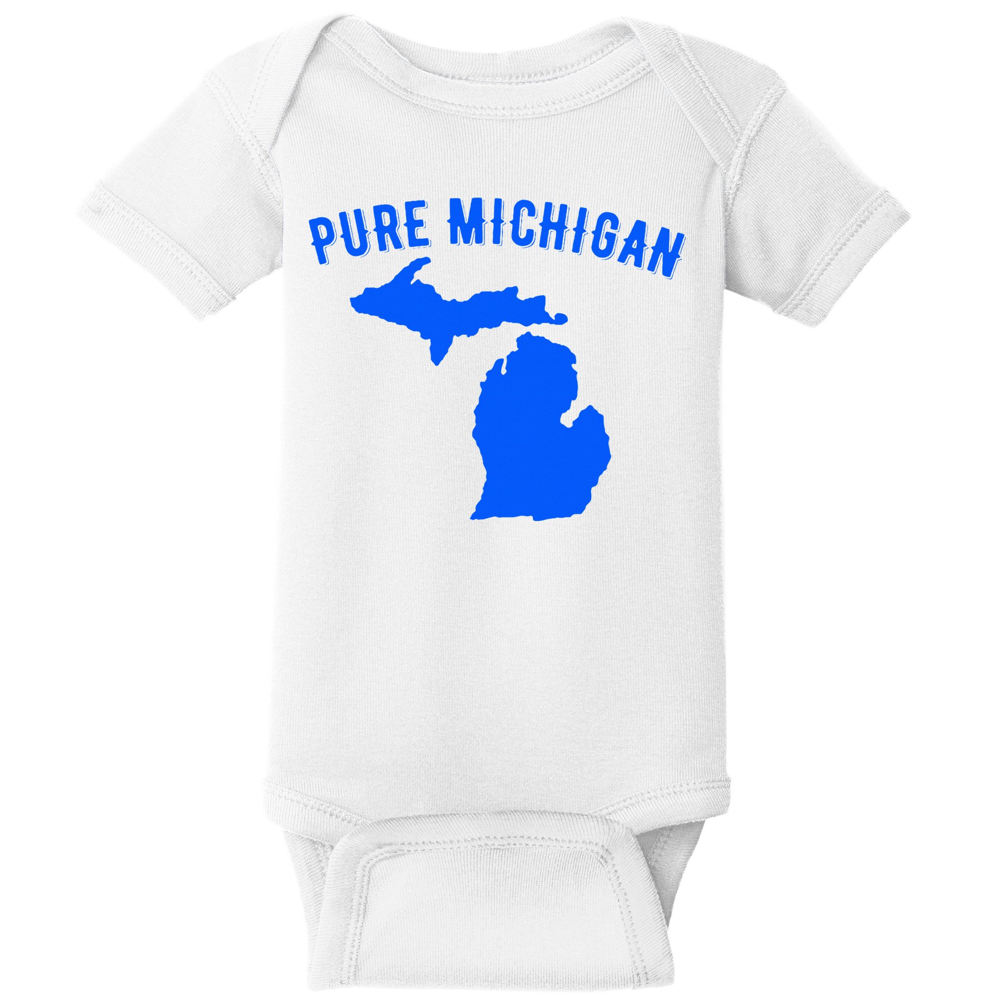 Pure Michigan Vacation Water Lake Fun Gift Idea Baby Bodysuit