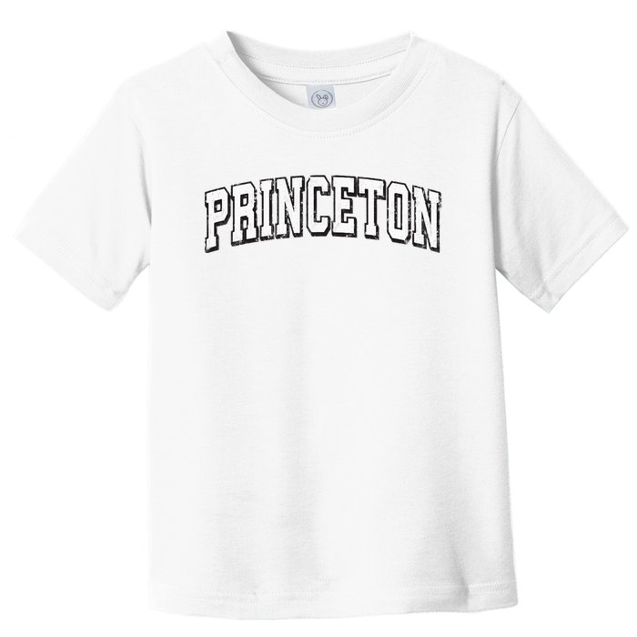 Princeton Massachusetts Vintage Athletic Sports B&W Print Toddler T-Shirt