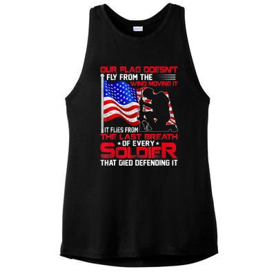 Patriotic Military Veteran Ladies PosiCharge Tri-Blend Wicking Tank