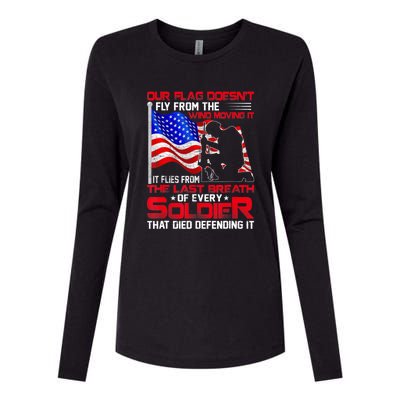 Patriotic Military Veteran Womens Cotton Relaxed Long Sleeve T-Shirt