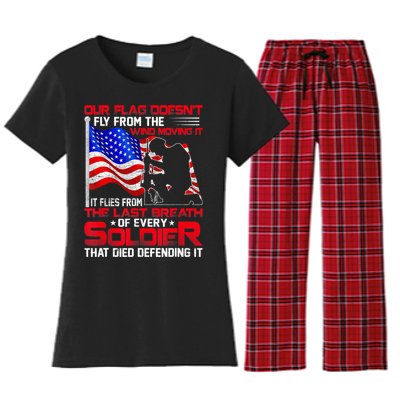 Patriotic Military Veteran Women's Flannel Pajama Set