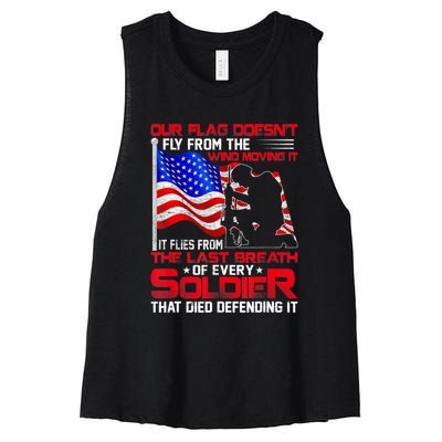 Patriotic Military Veteran Women's Racerback Cropped Tank