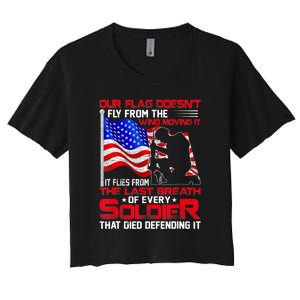 Patriotic Military Veteran Women's Crop Top Tee