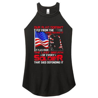 Patriotic Military Veteran Women's Perfect Tri Rocker Tank