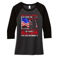 Patriotic Military Veteran Women's Tri-Blend 3/4-Sleeve Raglan Shirt