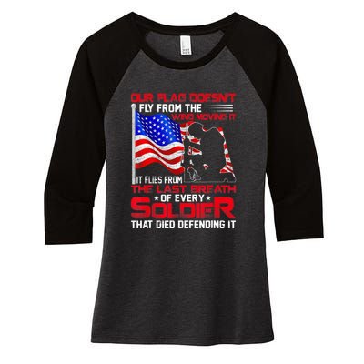 Patriotic Military Veteran Women's Tri-Blend 3/4-Sleeve Raglan Shirt