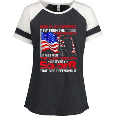 Patriotic Military Veteran Enza Ladies Jersey Colorblock Tee