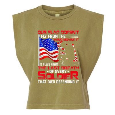 Patriotic Military Veteran Garment-Dyed Women's Muscle Tee